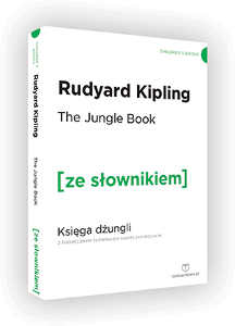 Okładka książki pt.: „<i>The  jungle book = Księga dżungli : z podręcznym słownikiem angielsko-polskim</i>”