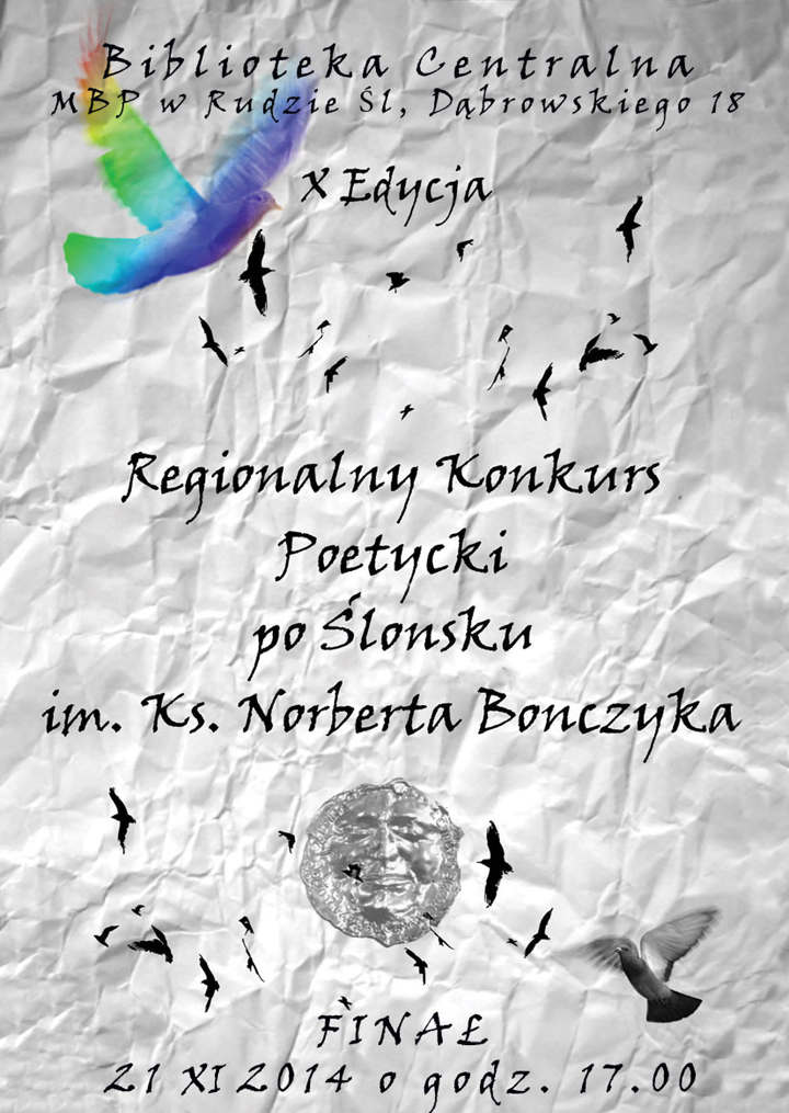 Konkurs poetycki im. ks. Norberta Bonczyka X EDYCJA - MBP w Rudzie Śląskiej