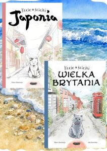 Okładka książki pt.: „Kocie ścieżki: Japonia, Wielka Brytania”