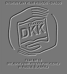 Logo Dyskusyjny Kluby Książki – DIALOG (Projekt logo - Jerzy Obrodzki)