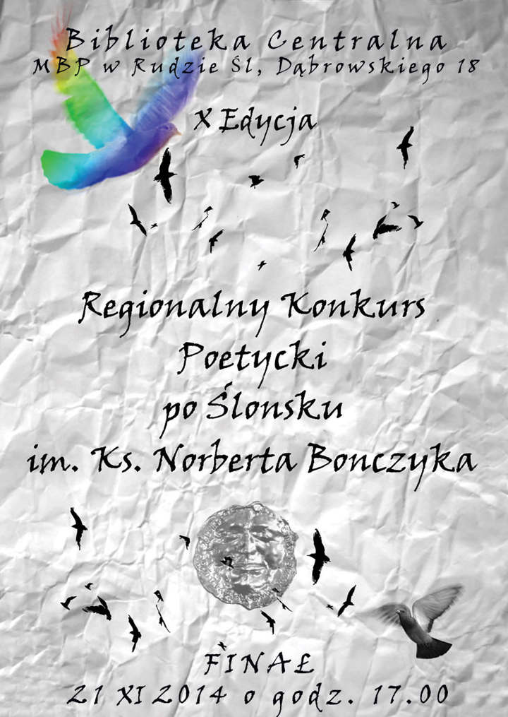 Konkurs poetycki im. ks. Norberta Bonczyka X EDYCJA - MBP w Rudzie Śląskiej